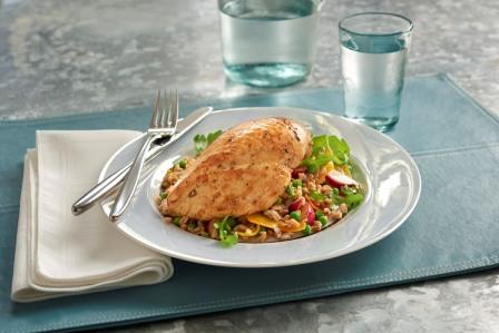 HARVESTLAND® Organic Chicken Breast with a Warm Spring Bulgur Salad