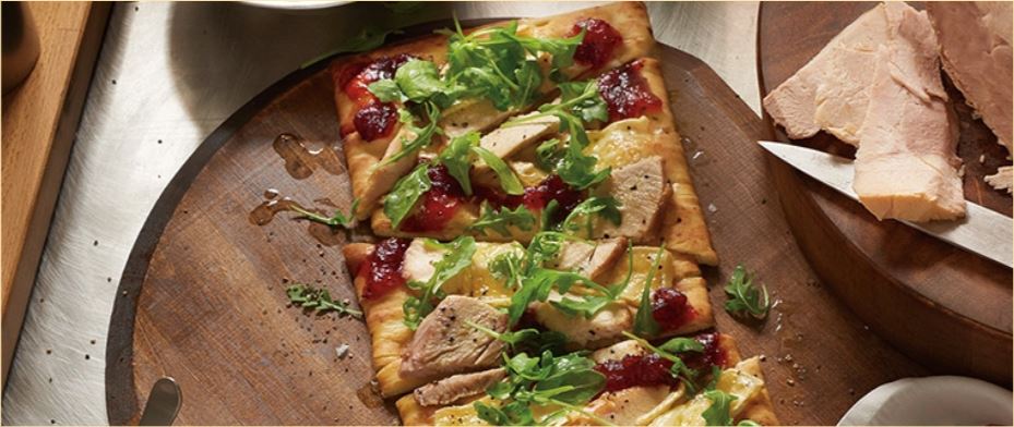 Roasted Turkey and Brie Flatbread