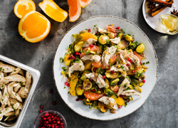 Warm Spiced Citrus Salad with Sous Vide Chicken Breast